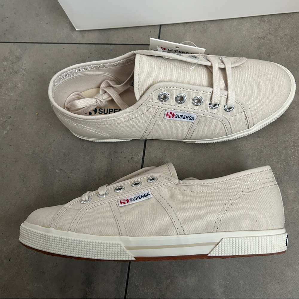NEW Superga 2950 Cotu sneakers beige neutral 37 euro or 6.5 usa
